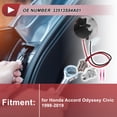 thumbnail image 2 of 1 Juego de Cableado de Zócalo de Luz de Reversa para Honda Accord Odyssey Civic 1998-2019 No.33513S84A01 Conector de Pigtail de Bombilla, 2 of 7