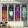 thumbnail image 5 of Ktlvex Halloween Door Cover Scary Pumpkin Ghost Door Decorations Happy Halloween Door Banner Decorations Horror Trick or Treat Party Decorations Indoor Outdoor Decor39x 19 Inch (C), 5 of 5