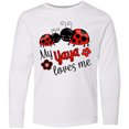 thumbnail image 3 of Inktastic My Yaya Loves Me with Cute Ladybugs Long Sleeve Youth T-Shirt, 3 of 5