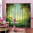 thumbnail image 2 of Cortina de ducha Lavable Paisaje natural Planta Planta Sala de estar Cortinas de bañera con gancho para decoración S Tipo 1 2 piezas Inevent HA010903-01, 2 of 7