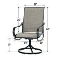 MF Studio Set of 2 Swivel Outdoor Patio Dining Chairs, Metal Steel