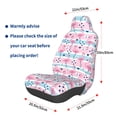 thumbnail image 3 of Goofa Striped Flamingo Pattern Elastic Car Seat Cover - Stretchable Auto Seat Protector, Easy to Install and Clean for Cars, SUVs, Trucks, and Vans, 3 of 5