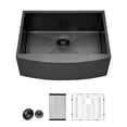 thumbnail image 5 of CoSoTower 24 Gunmetal Black Farmhouse Sink - 24 Inch Kitchen Sink Stainless Steel 16 Gauge Apron Front Kitchen Sink, 5 of 8