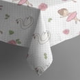 thumbnail image 3 of White Ballerina Swan Pattern Rectangle Tablecloth 60"x102",Waterproof Polyester Rectangle Table Cloth, Wipeable Spillproof Polyester Tablecloth for Dining, Camping, Indoor and Outdoor, 3 of 6
