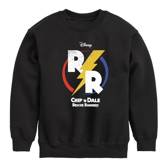 Chip 'N Dale Rescue Rangers - Chip 'N Dale R & R Logo - Toddler And Youth Crewneck Fleece Sweatshirt