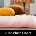 thumbnail image 3 of Ghouse Rectangular Pink Area Rug 3x4 feet, Thick and Fluffy Faux Sheepskin Machine Washable Rectangular Plush Carpet, Faux Sheepskin Rug for Living Room, Bedroom, Kids Room, 3 of 6