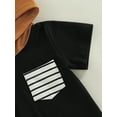 thumbnail image 6 of Bagilaanoe Kids Boys Summer Outfits 1 2 3 4 5 Years Toddler Striped Short Sleeve Hoodie Tops Casual Shorts Casual 2pcs Set, 6 of 9