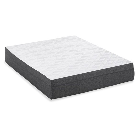 Pemberly Row 12" Soft Twin Long Memory Foam Mattress in White