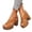 Light Brown, variant on Platforms Heeled Sandals for Women Open Toe Ankle Strap Summer Dressy Sandals Chunky Block Heel Solid Color Comfort Vintage Trendy Dressy Non Slip Breathable Walking Casual Shoes
