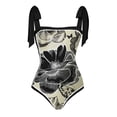 thumbnail image 2 of Traje De Baño Damas 2 piezas de traje de baño de playa para mujer con cordones y vestido para deportes (negro tinta 2XL) Sywqhk Para Estrenar, 2 of 4