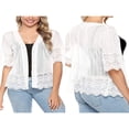 thumbnail image 4 of Cardigans à Manches Courtes pour Femmes, Boléros en Dentelle, Châles pour Femmes, Légers, d'Été, Décontractés, à devant Ouvert, Couvre-Maillot de Plage, 4 of 5