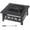 Elk Cutout, variant on 32 Inch Square Outdoor Wood Burning Fire Pit Table, Heavy Duty Wrought Iron Firepit with Pyramid Spark Screen Lid & Fire Poker, Decorative Elk Cutout Patio Fire Pit for Backyard, Garden, Lawn
