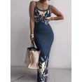 thumbnail image 6 of Women'S Summer Long Dress Casual Slip Slim Sleeveless Bodycon Maxi Dresses Dark Blue M, 6 of 7