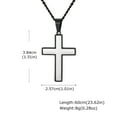 thumbnail image 2 of VNOX New 2026 Unisex Two Tone Mens Cross Necklaces, Religious Gifts Christian Jewelry Findings Fashion Trendy Accessories Creative Gift for Women and Men, 2 of 5