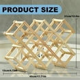 thumbnail image 4 of Basdi Wine Rack, Foldable Wooden Wine Rack - Freestanding Stackable Organizer for Countertops | Scratch-Protector, Space-Saving, Elegant Storage for Home and Kitchen, Countertop Wine Rack, H, 4 of 10