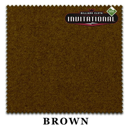 7' Championship Invitational Teflon Pool Billiard Table Felt Cloth - Brown - Free Spots - AUTHORIZED DEALER