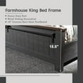 thumbnail image 6 of SinCido King Size Bed Frame Wooden with Headboard Farmhouse Furniture Style, 6 of 7