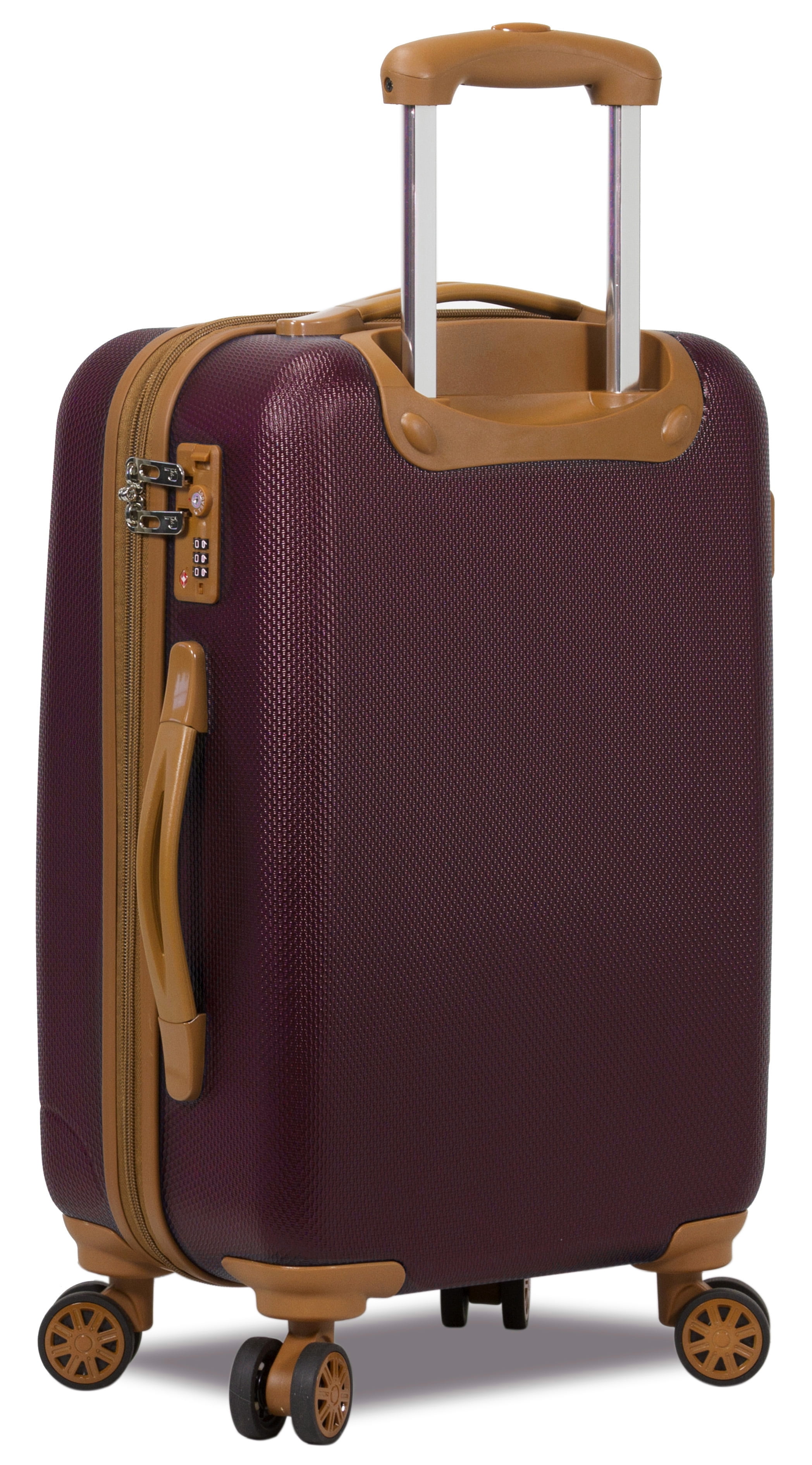Dejuno Legion 3-PC Hardside Spinner TSA Combination Lock Luggage Set - Burgundy