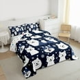 thumbnail image 3 of Homewish Kawaii Cartoon Wolves Queen Comforter Set,Jungle Animal Bedding Sets,White Deepblue Bedding Comforter Set For Kids,Breathable Home Decor Reversible,3pcs, 3 of 8