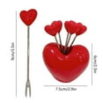 thumbnail image 3 of hulanddfd Heart-Shaped Fruit fork Set - 10 3.5" Stainless Steel Fruit forks and 1 Storage Container Romantic Cute Snack Forks Portable Snack Serving Set for Dinner Party and Desktop Decor, 3 of 6
