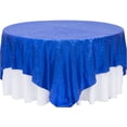 thumbnail image 1 of 12 Pieces, Glitz Sequin Table Overlay Topper 90"x90" Square - Royal Blue, 1 of 1