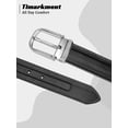 thumbnail image 2 of Timarkment Men's Black Belt Belts for Men with Classic Pin Buckle Casual Dress Belt for Jeans Pants Adjustable Business Waist Belt for Everyday Wear, 2 of 6