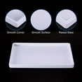 thumbnail image 3 of Bandeja de comida rápida Uxcell 11x8", bandeja rectangular reutilizable de plástico con superficie lisa blanca, 3 of 5