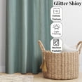 thumbnail image 3 of The Art Box Luxurious Sage Green Curtain Panel Set, Blackout Curtain Drapes, Bedroom 2 Curtains Panel, Window Curtain Glittery Shimmer Cotton Sheer Solid Grommet Curtains, 96L x 58W Inches, 3 of 6
