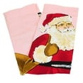 thumbnail image 2 of Tag 26.00In Santa Dishtowel, Cotton, Kitchen Drying Dishes G14443 Pink, 2 of 3