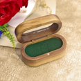 thumbnail image 3 of Delicate Black Walnut Jewelry Rings Box with 4 Slots Portable Jewelry Container, 3 of 8