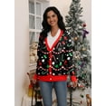 thumbnail image 6 of Lollipie Women Ugly Christmas Cardigan Sweater Long Sleeve Button Down Cozy V Neck Sweater Soft Knitwear, 6 of 7