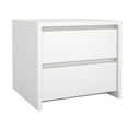 thumbnail image 4 of Tvilum Next 17-inch Tall 2-Drawer Bedroom Nightstand End Table for Adults, White, 4 of 15