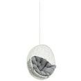 thumbnail image 1 of Modway Chaise Balançoire de Patio en Acier et Rotin Sans Support Blanc/gris, 1 of 4