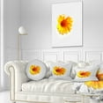 thumbnail image 3 of Designart Watercolor Yellow Coreopsis Sketch - Floral Throw Pillow - 12x20, 3 of 5