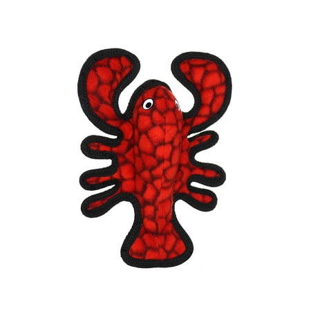 Tuffys Ocean Creatures Jr Lobster Squeaky Durable Dog Toy Red