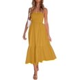 thumbnail image 1 of SURJDE Robe Longue Maxi d'Été Bohème à Fleurs Sans Bretelles pour Femmes, Plage, Fête, 1 of 7