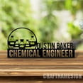 thumbnail image 4 of Craftnamesign Custom Wooden Chemical Engineer Desk Name Plate, Engineering Metal Nameplate for desk, 4 of 5