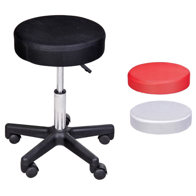 Tabouret de Spa de Salon Hauteur Réglable Chaise Roulante Multicolore Confort Double Filets Tissu Éponge