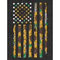 thumbnail image 2 of American Flag Sunflower Tstars Women's V-Neck T-Shirt - Patriotic 4th of July Fitted Top - Perfect Independence Day Gift for Sunflower Lovers - Women's Summer Apparel - X-Large Black, 2 of 5