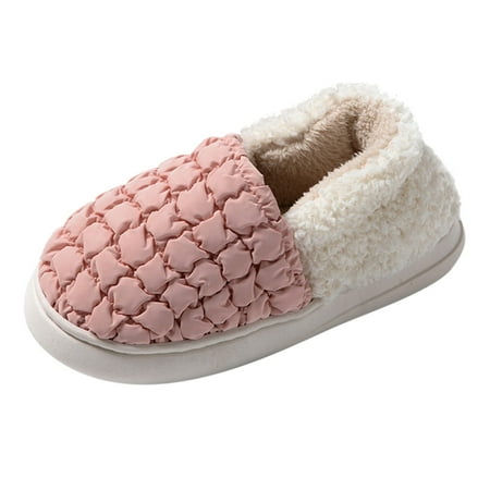 

Slippers For Womens Couple Female Puff Cotton Slippers Bag Heel Autumn And Winter Lightweight Indoor Home Thick Bottom Warm Confinement Cotton Shoes For Outer Wear