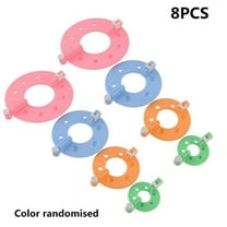 QHUDLV Pom Pom Makers – 8 Pack Fluff Ball Knitting Tools