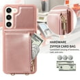 thumbnail image 3 of Dteck for Samsung Galaxy S21+ Plus Case with RFID Blocking Card Holder, Galaxy S21 Plus Crossbody Wallet Case Shockproof Purse PU Leather Protective Back Cover 6.6 Inch,Rosegold, 3 of 9