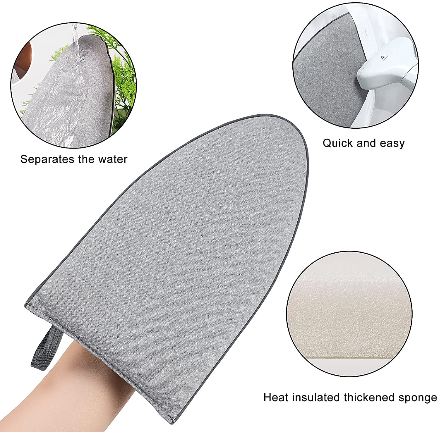 Garment Steamer Ironing Gloves Anti Steam Glove Heat Resistant Garment Steamer Mitt, Garment Steam Accessories for Clothes