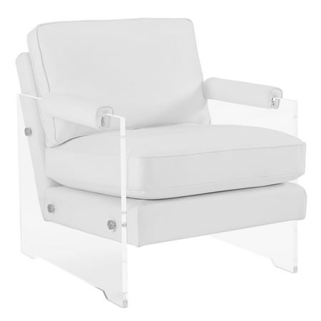 Tov Furniture Serena Eco Leather And Lucite Chair Walmart Com