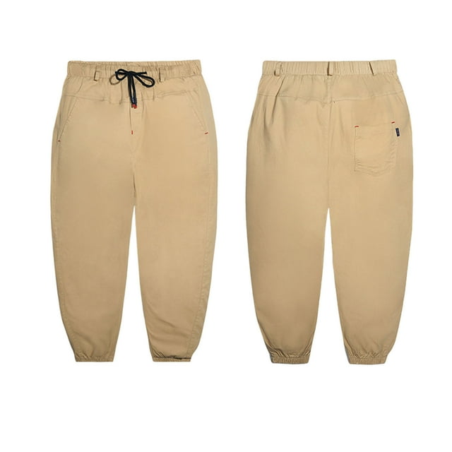LYHaoo Child's Pants With Weight Oversized Children's Pants Medium To Large Children's Pants Small Pants Plus Size Pants Stretch Pants Sizes 6-7 Years Yellow