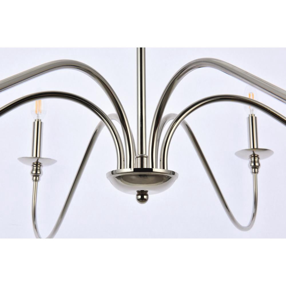 Rohan 42 inch chandelier in polished nickel