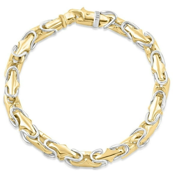 Pompeii Men's Byzantine link 14k Gold (52gram) or Platinum (85gram) 6.5mm Bracelet 8.5"