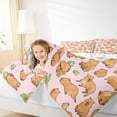 thumbnail image 3 of Erosebridal Cartoon Capybara Frog Bedding Comforter Set 7pcs For Kids,Cute Animal Queen Bedding Sets For Children Boys Girls,Lightweight Room Decor, 3 of 6