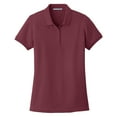 thumbnail image 5 of Yellow Rooster Female Core Classic Women Pique Polo Burgundy S, 5 of 6