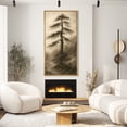 thumbnail image 2 of Large Framed Canvas Print Pinaster Tree Wall Art Vintage Farmhouse Decorative for Living room Bedroom - 60"x30" Natural Frame, 2 of 7